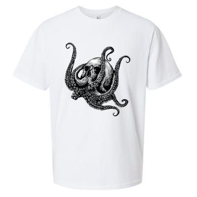 Octopus Sugar Skull Graphic Sueded Cloud Jersey T-Shirt