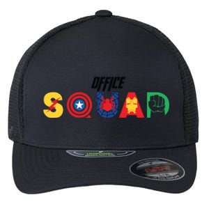 Office Squad Superhero Captain Iron Flexfit Unipanel Trucker Cap