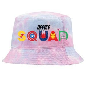 Office Squad Superhero Captain Iron Tie-Dyed Bucket Hat