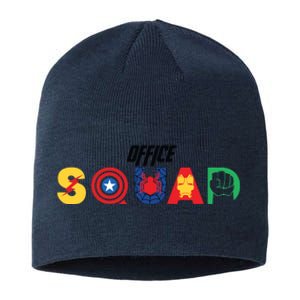 Office Squad Superhero Captain Iron Sustainable Beanie