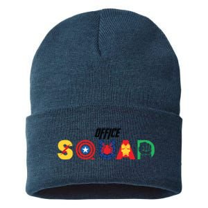 Office Squad Superhero Captain Iron Sustainable Knit Beanie