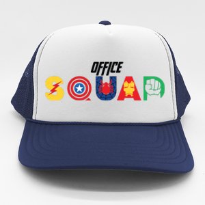 Office Squad Superhero Captain Iron Trucker Hat