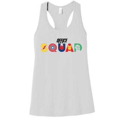 Office Squad Superhero Captain Iron Women's Racerback Tank