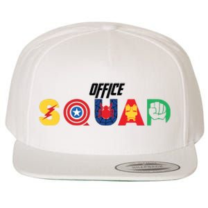 Office Squad Superhero Captain Iron Wool Snapback Cap