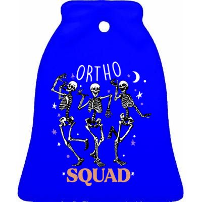 Ortho Squad Skeletons Halloween Orthopedic Nurse Rn Cool Gift Ceramic Bell Ornament