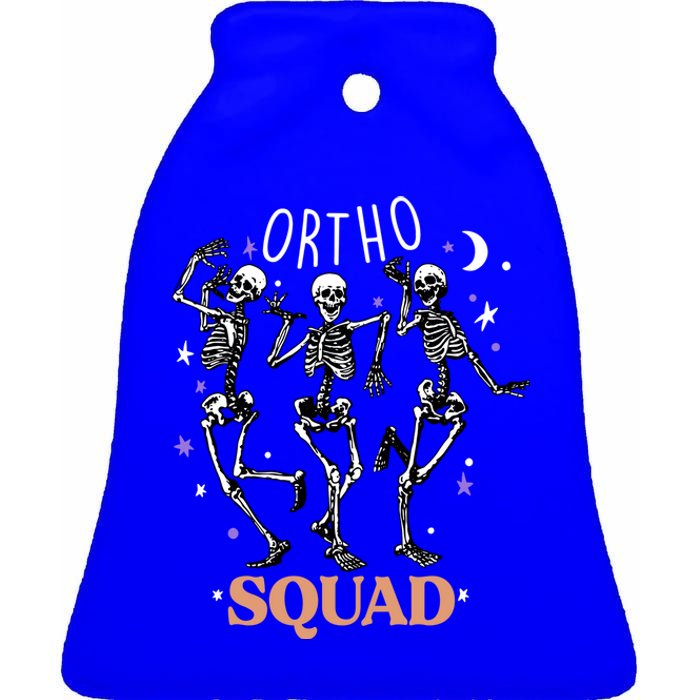 Ortho Squad Skeletons Halloween Orthopedic Nurse Rn Cool Gift Ceramic Bell Ornament