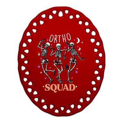 Ortho Squad Skeletons Halloween Orthopedic Nurse Rn Cool Gift Ceramic Oval Ornament