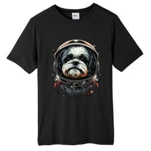 Outer Space Shih Tzu On Galaxy Astronaut Shih Tzu Funny Gift Tall Fusion ChromaSoft Performance T-Shirt