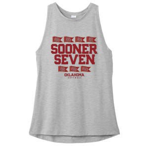 Oklahoma Softball Sooner Seven Ladies PosiCharge Tri-Blend Wicking Tank