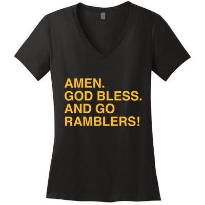 Obvious Store Sister Jeans Prayer Amen God Bless And Go Ramblers Women's V-Neck T-Shirt