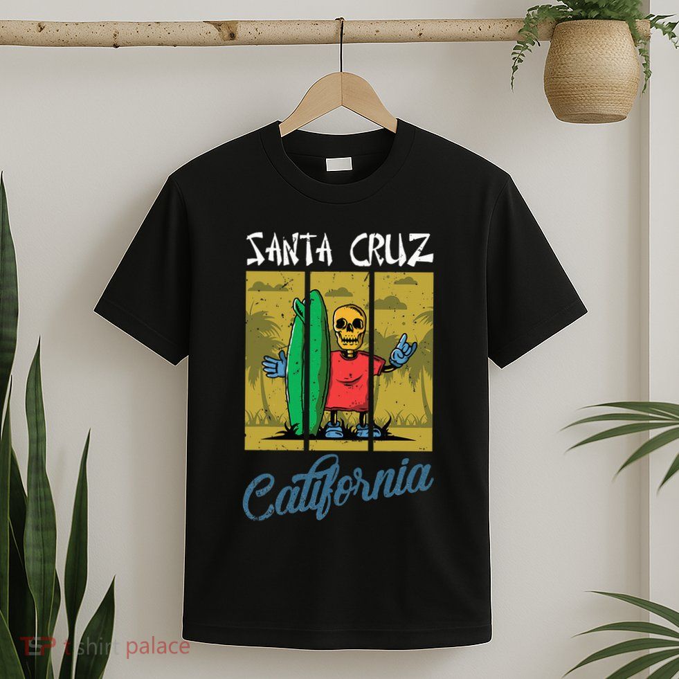 Old School Skater Santa Cruz California Skateboard T-Shirt