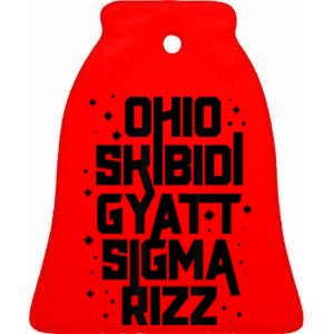 Ohio Skibiol Sigma Rizz Ceramic Bell Ornament