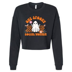 One Spooky Social Worker For Halloween For Advocate Cropped Pullover Crew