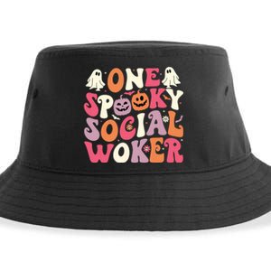 One Spooky Social Worker Halloween Social Worker Sustainable Bucket Hat