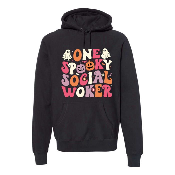 One Spooky Social Worker Halloween Social Worker Premium Hoodie