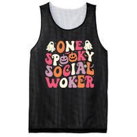 One Spooky Social Worker Halloween Social Worker Mesh Reversible Basketball Jersey Tank