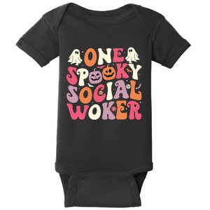 One Spooky Social Worker Halloween Social Worker Baby Bodysuit