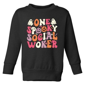 One Spooky Social Worker Halloween Social Worker Toddler Sweatshirt