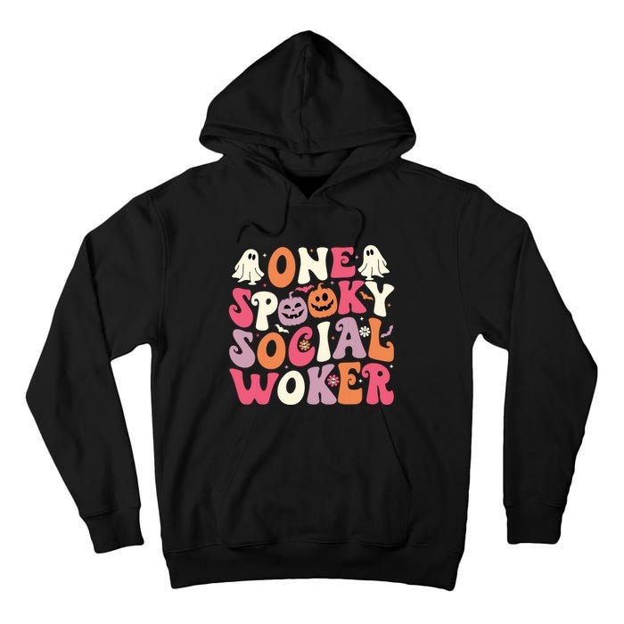 One Spooky Social Worker Halloween Social Worker Tall Hoodie