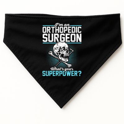 Orthopedic Surgeon Superpower Orthopedist Orthopod Apparel USA-Made Doggie Bandana