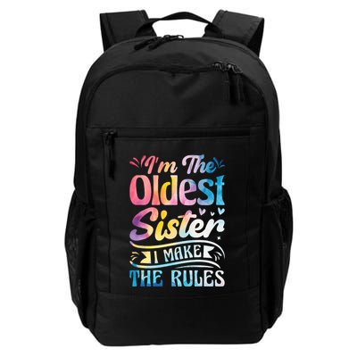 Oldest Sister Shirt I Make The Rules 3 Sisters Matching  Backpack