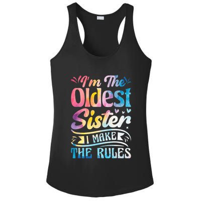 Oldest Sister Shirt I Make The Rules 3 Sisters Matching  Ladies PosiCharge Competitor Racerback Tank