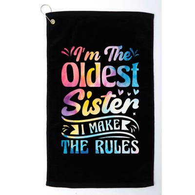 Oldest Sister Shirt I Make The Rules 3 Sisters Matching  Golf Towel