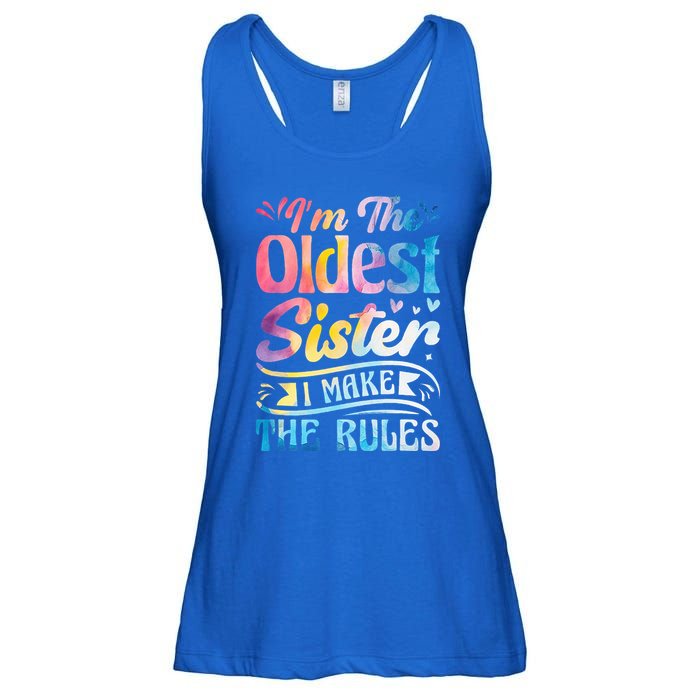 Oldest Sister Shirt I Make The Rules 3 Sisters Matching  Ladies Essential Flowy Tank