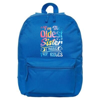Oldest Sister Shirt I Make The Rules 3 Sisters Matching  16 in Basic Backpack
