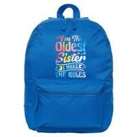 Oldest Sister Shirt I Make The Rules 3 Sisters Matching  16 in Basic Backpack