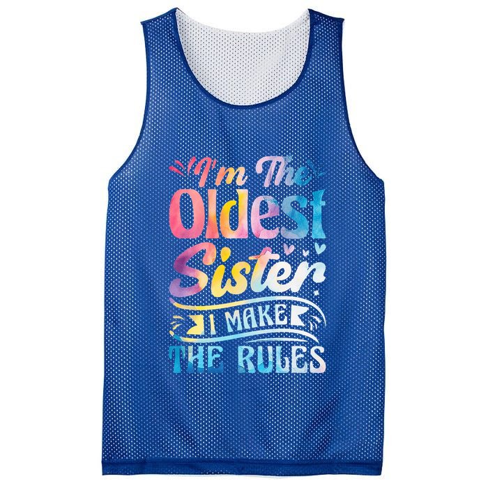 Oldest Sister Shirt I Make The Rules 3 Sisters Matching  Mesh Reversible Basketball Jersey Tank
