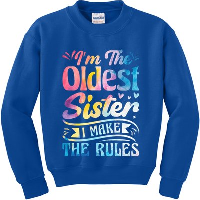 Oldest Sister Shirt I Make The Rules 3 Sisters Matching  Kids Sweatshirt