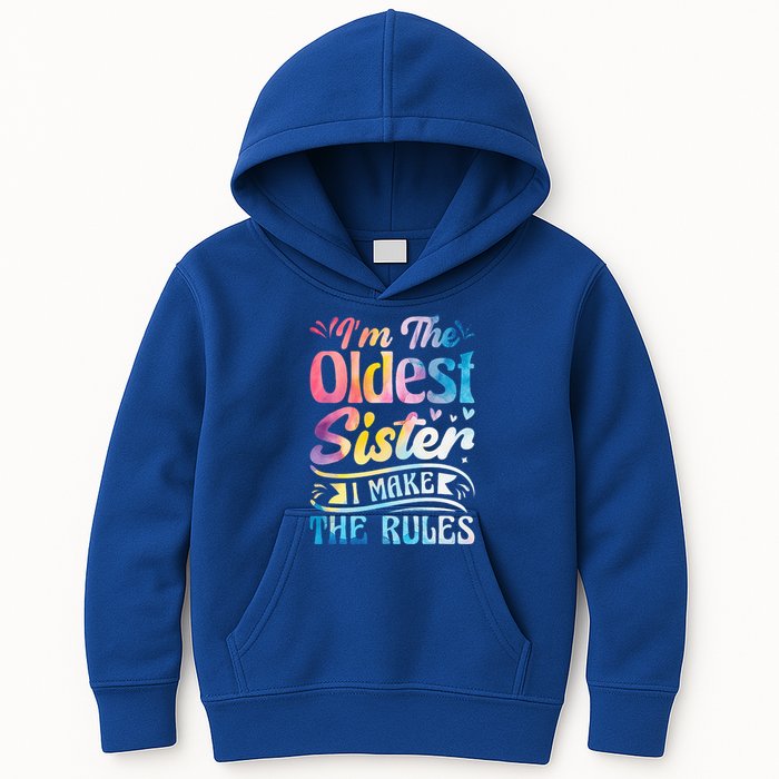 Oldest Sister Shirt I Make The Rules 3 Sisters Matching  Kids Hoodie