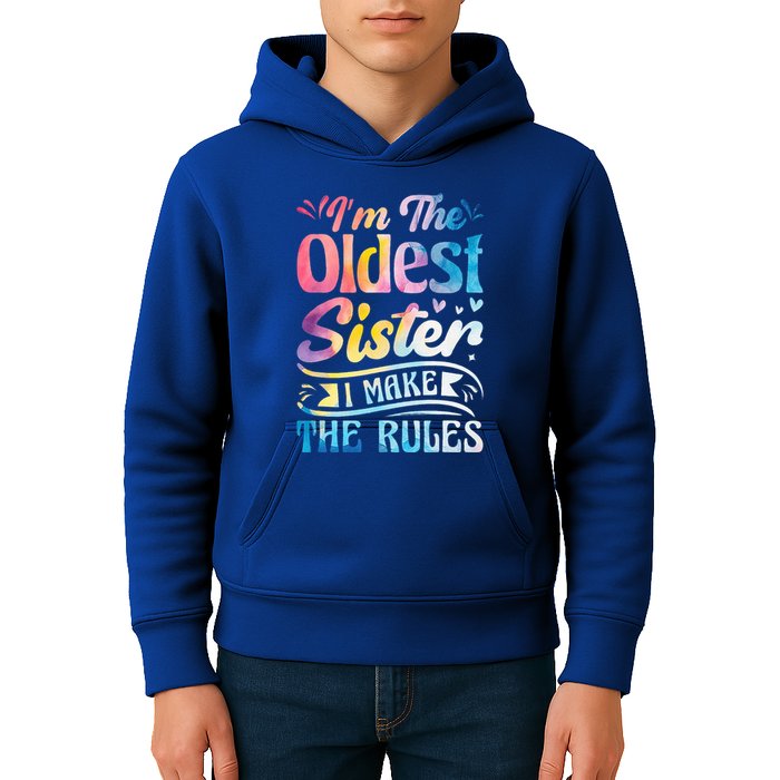 Oldest Sister Shirt I Make The Rules 3 Sisters Matching  Kids Hoodie