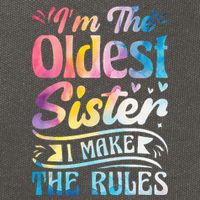 Oldest Sister Shirt I Make The Rules 3 Sisters Matching  Cotton Canvas Backpack
