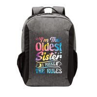 Oldest Sister Shirt I Make The Rules 3 Sisters Matching  Vector Backpack