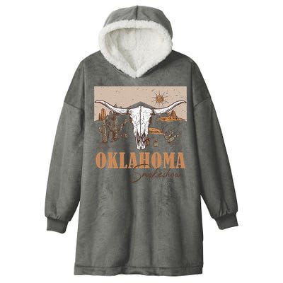 Oklahoma Smoke Show Oklahoma Smokeshow Western Country Hooded Wearable Blanket