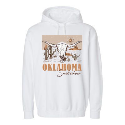 Oklahoma Smoke Show Oklahoma Smokeshow Western Country Garment-Dyed Fleece Hoodie