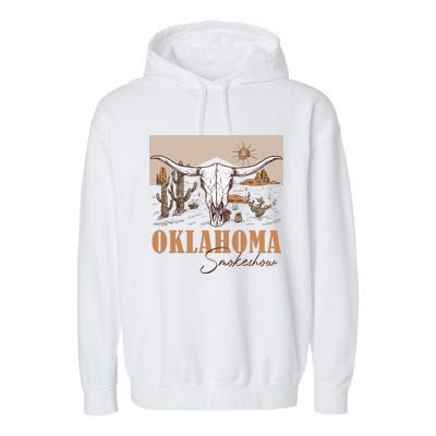 Oklahoma Smoke Show Oklahoma Smokeshow Western Country Garment-Dyed Fleece Hoodie