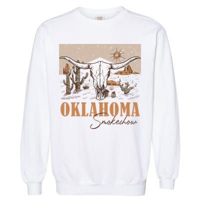Oklahoma Smoke Show Oklahoma Smokeshow Western Country Garment-Dyed Sweatshirt