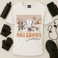 Oklahoma Smoke Show Oklahoma Smokeshow Western Country Cooling Performance Crew T-Shirt