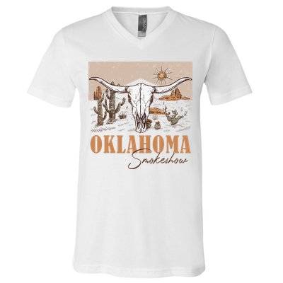 Oklahoma Smoke Show Oklahoma Smokeshow Western Country V-Neck T-Shirt