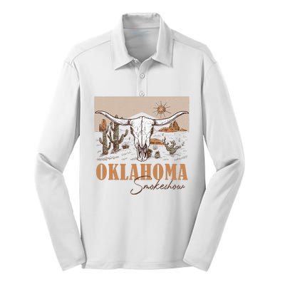 Oklahoma Smoke Show Oklahoma Smokeshow Western Country Silk Touch Performance Long Sleeve Polo