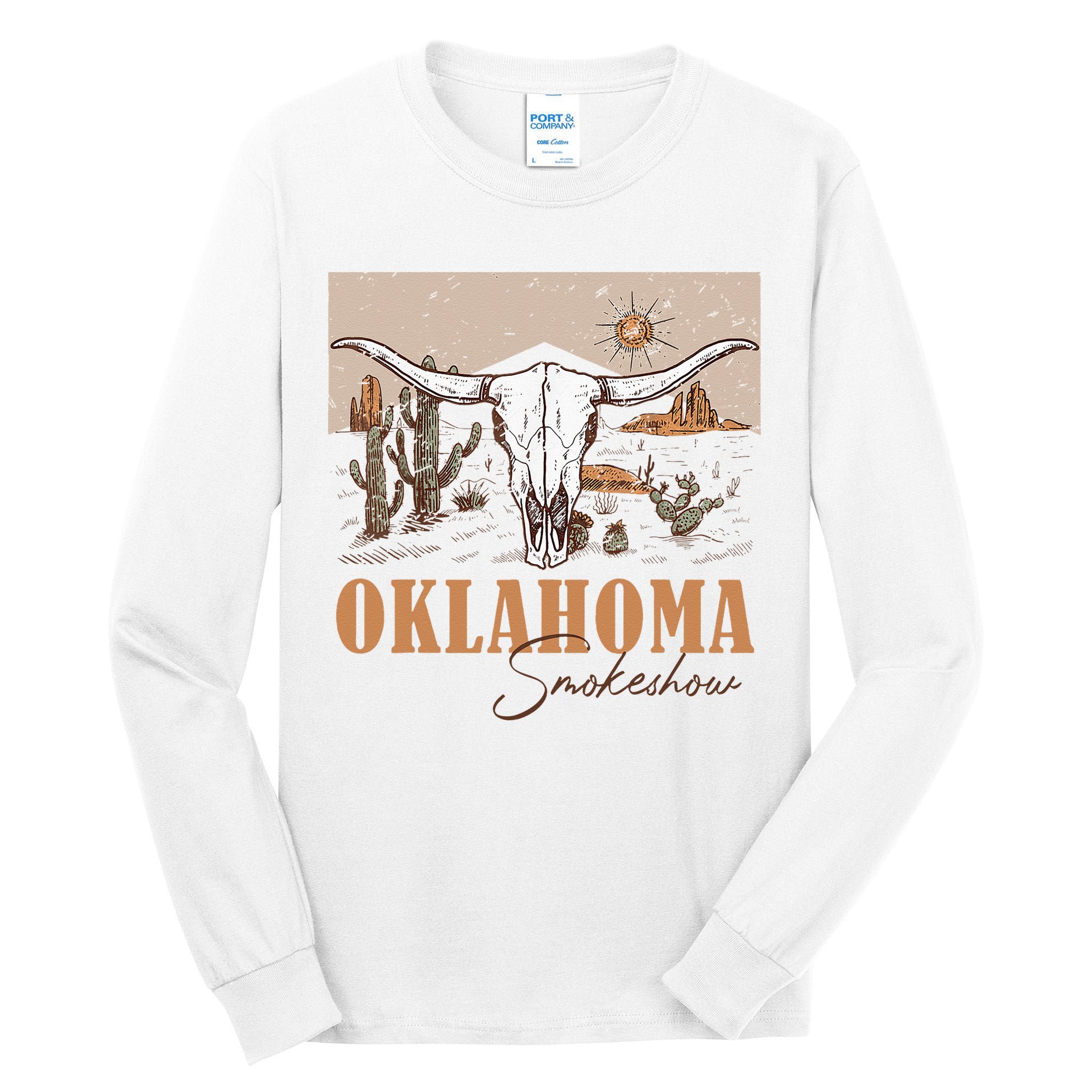 Oklahoma Smoke Show Oklahoma Smokeshow Western Country Tall Long Sleeve T-Shirt