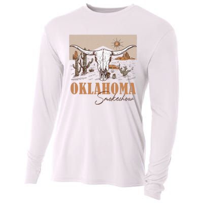 Oklahoma Smoke Show Oklahoma Smokeshow Western Country Cooling Performance Long Sleeve Crew