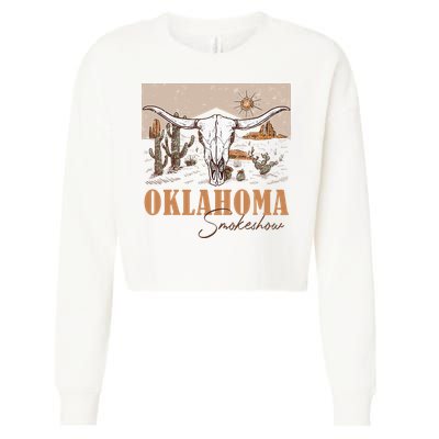 Oklahoma Smoke Show Oklahoma Smokeshow Western Country Cropped Pullover Crew