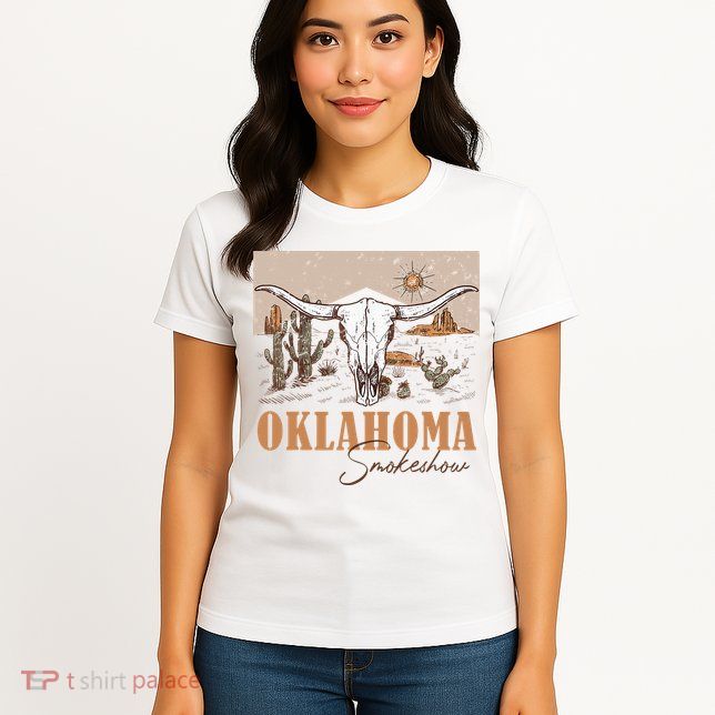 Oklahoma Smoke Show Oklahoma Smokeshow Western Country Womens T-Shirt