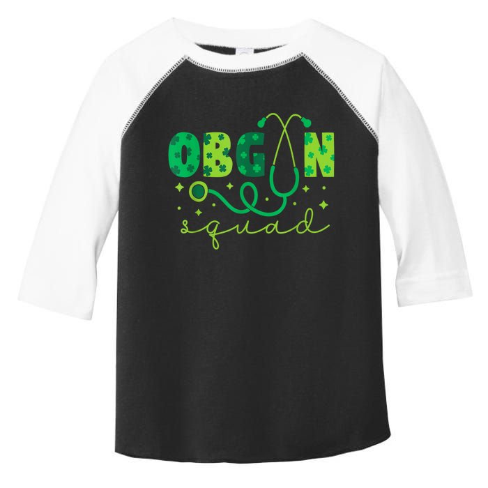 Obgyn Squad St PatrickS Day Nurse Tech Crew Toddler Fine Jersey T-Shirt