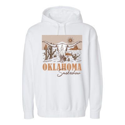 Oklahoma Smoke Show Oklahoma Smokeshow Western Country Garment-Dyed Fleece Hoodie