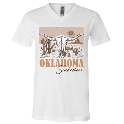 Oklahoma Smoke Show Oklahoma Smokeshow Western Country V-Neck T-Shirt